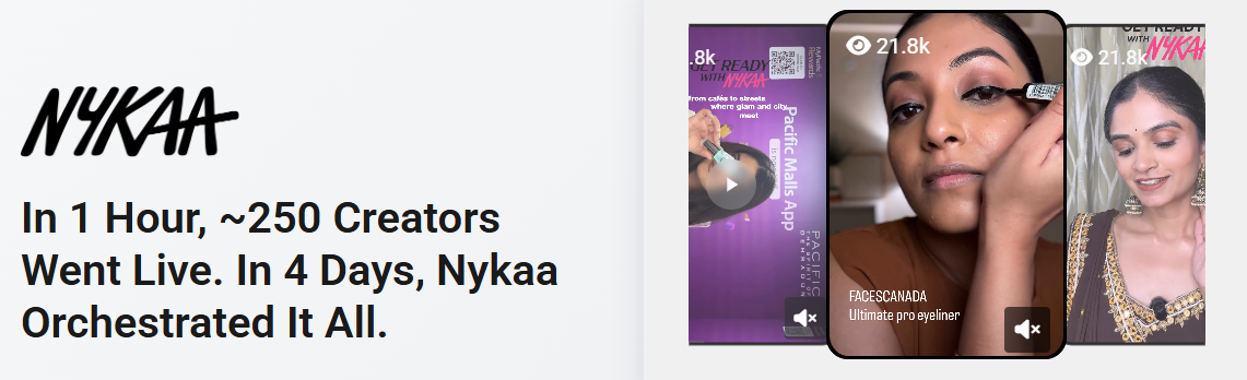 Nykaa x Amplify – 250 Creators Live in 1 Hour